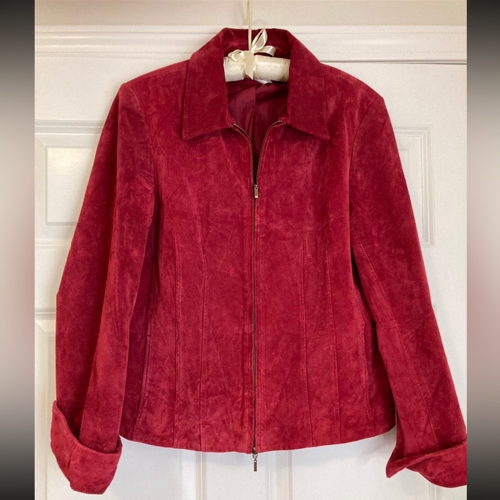Coldwater Creek Red Suede Jacket